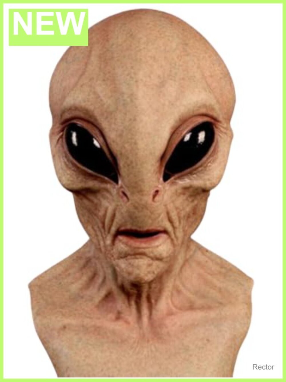 Realistic Area 51 Alien Full Head Latex Mask Scary Halloween Cosplay Prop Adult